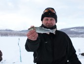 Изображение из альбома Зимняя рыбалка (подледная)  на корюшку, реки Холмовитка, Зобка